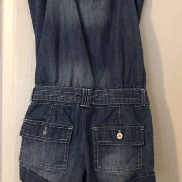 Justice Girls Blue Jean Romper Size 6 - Picture 5 of 7